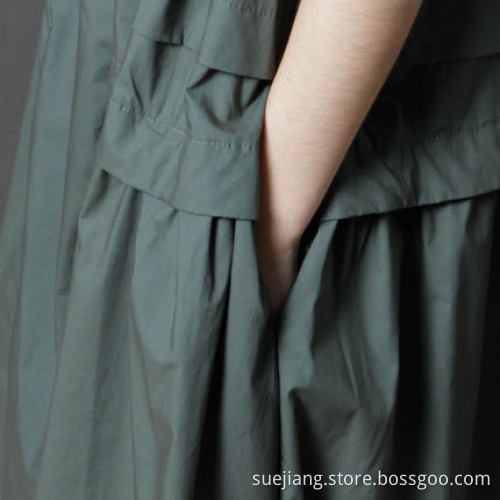 Women Loose Linen Big Size Casual Dress